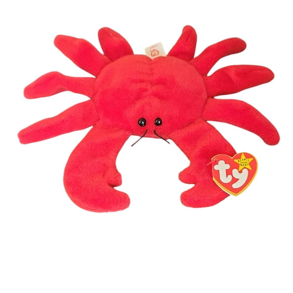 Ty Digger the Red Plush Crab Stuffed Animal 1993 Original